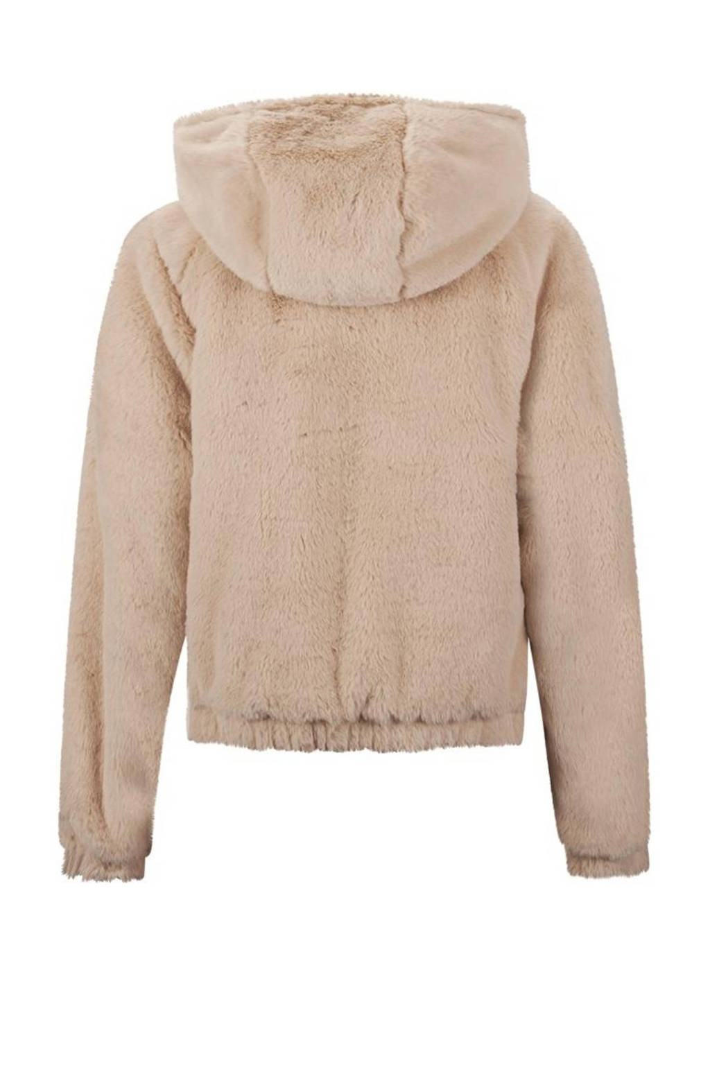 Retour Jeans reversible imitatiebont winterjas Mia zwart/beige