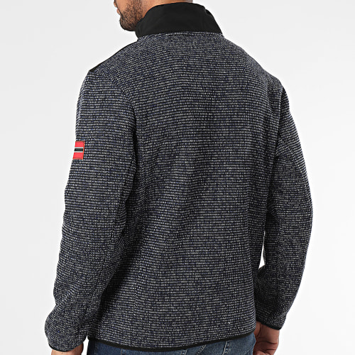 Veste Zippée Bleu Marine Chiné