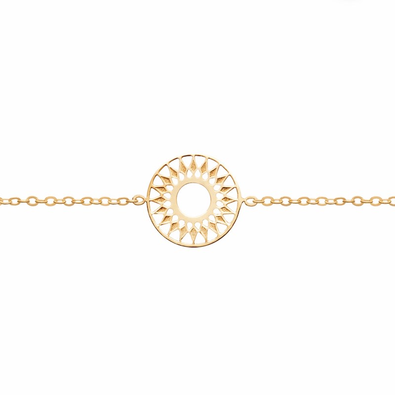 Bracelet Fin Plaqué Or Soleil Tendance