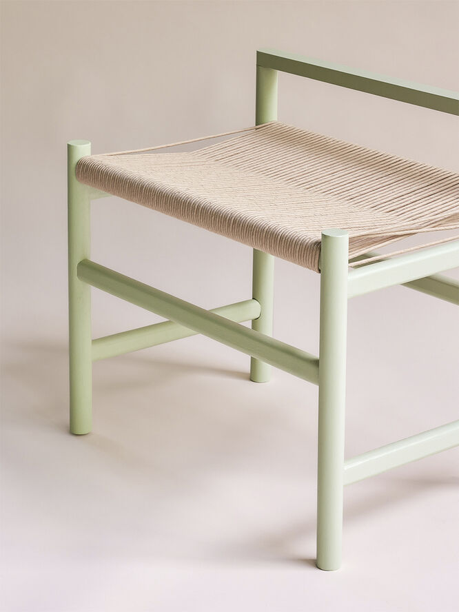 Hübsch Heritage Bænk Small Lysegrøn Green