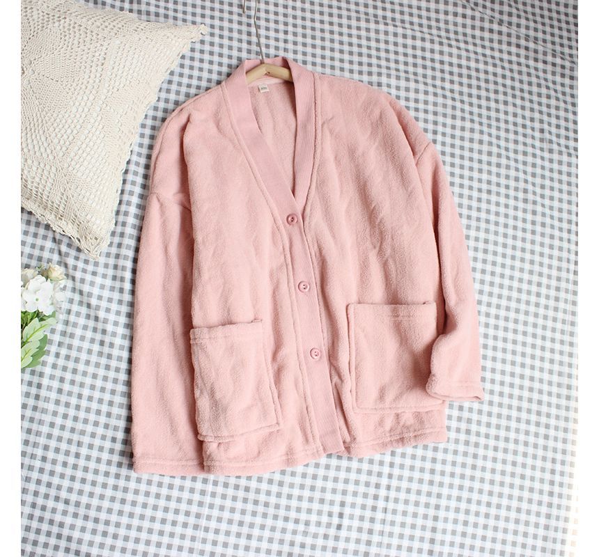 Dogini - Koppel bijpassende fleece pyjamatop met lange mouwen (verschillende ontwerpen)