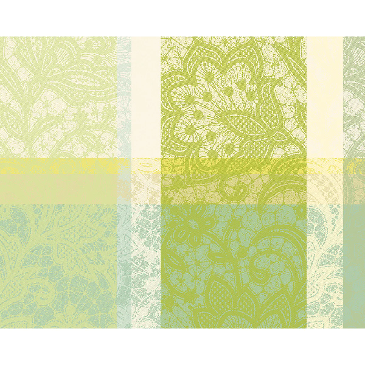 Set pur coton vert 40X50 Garnier Thiebaut