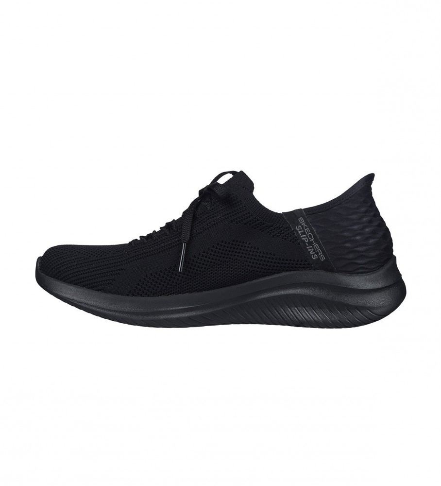 Tênis Skechers Zapatillas Tonal Stretch Knit Fixed Laced preto