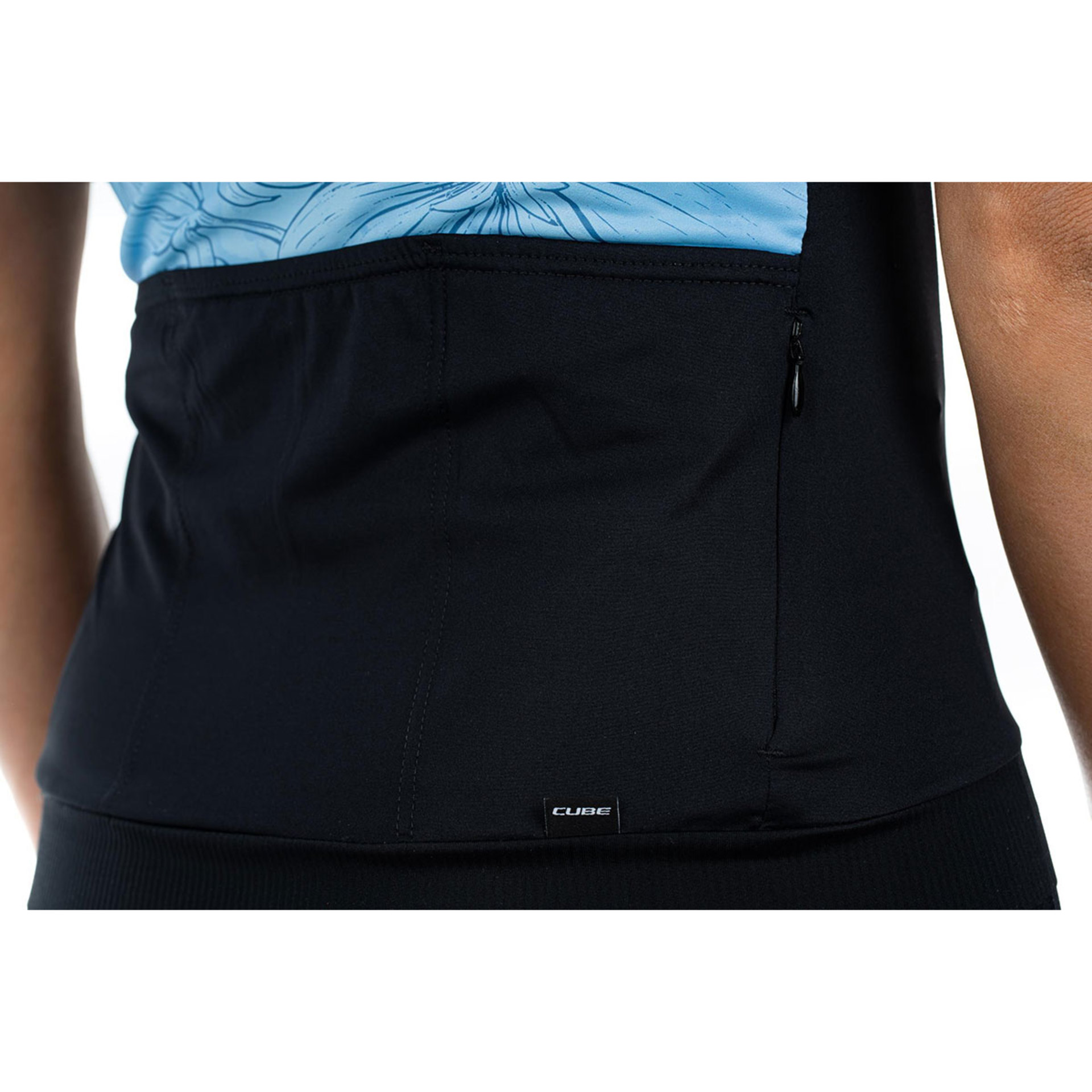 Cube Blackline Fietsshirt Korte Mouwen Blauw/Zwart Dames