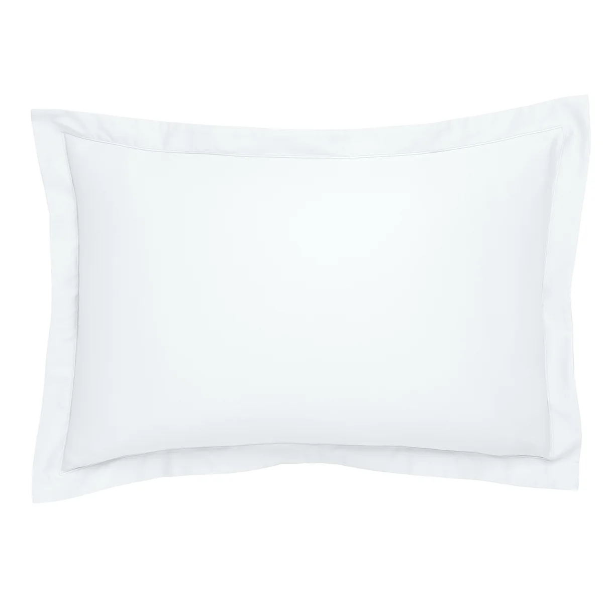 Taie d'oreiller Partition Satin de coton Coloris Blanc