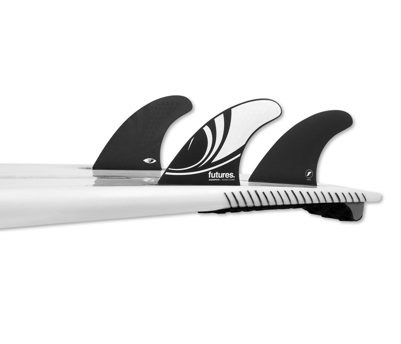Futures Sharp Eye Honeycomb - Black White - Thruster - L