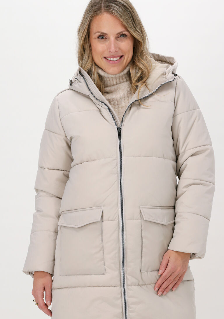 OBJECT beige object gewatteerde jas zhanna ls long jacket