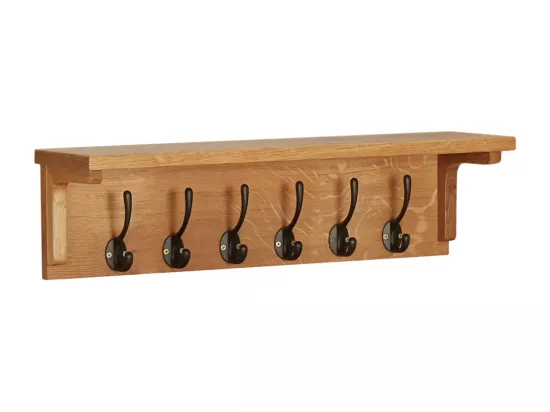 Porte-manteau 60x16x16 Bois de chêne massif