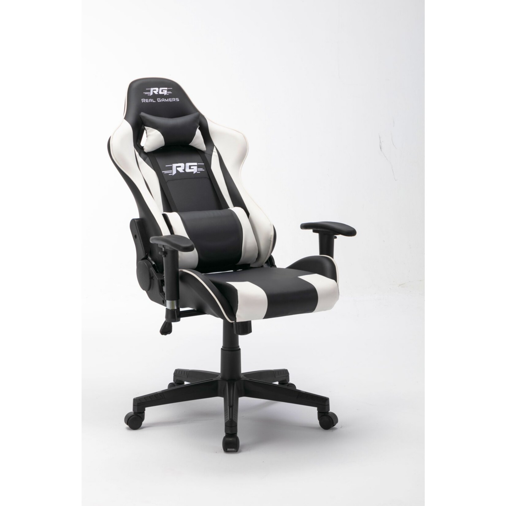 Gaming Computerstuhl Real Gamers Pro schwarz weiß Drehstuhl Gamer Büro Stuhl