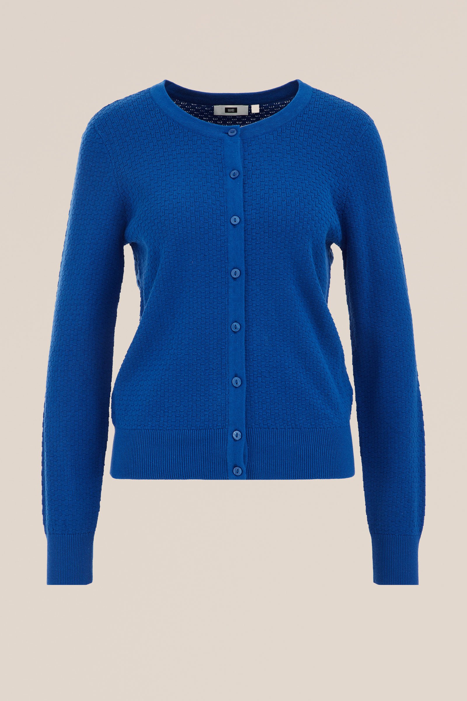 vest met structuur WE Fashion Kobaltblauw