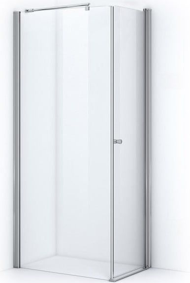 Zircon Essence Douchecabine | 90x70 cm Chroom Helder glas Draaideur Rechthoek