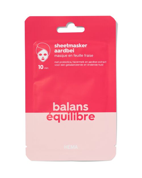 masque en tissu équilibre fraise