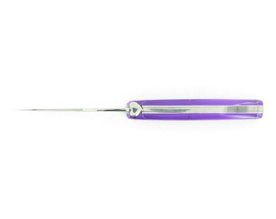 Laguiole 11 cm - manche Acrylique Violet - Coeur Couteau de poche par D'Albrac à Laguiole