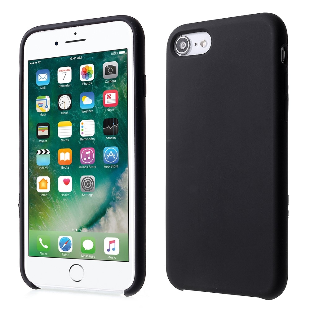 iPhone SE (2022/2020) / 8 / 7 Silikon Case Hülle - Schwarz
