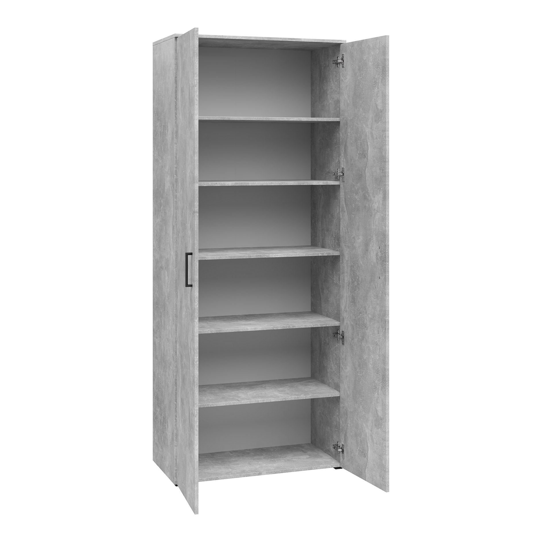 Drehtürenschrank - Betonoptik - Breite 80 cm