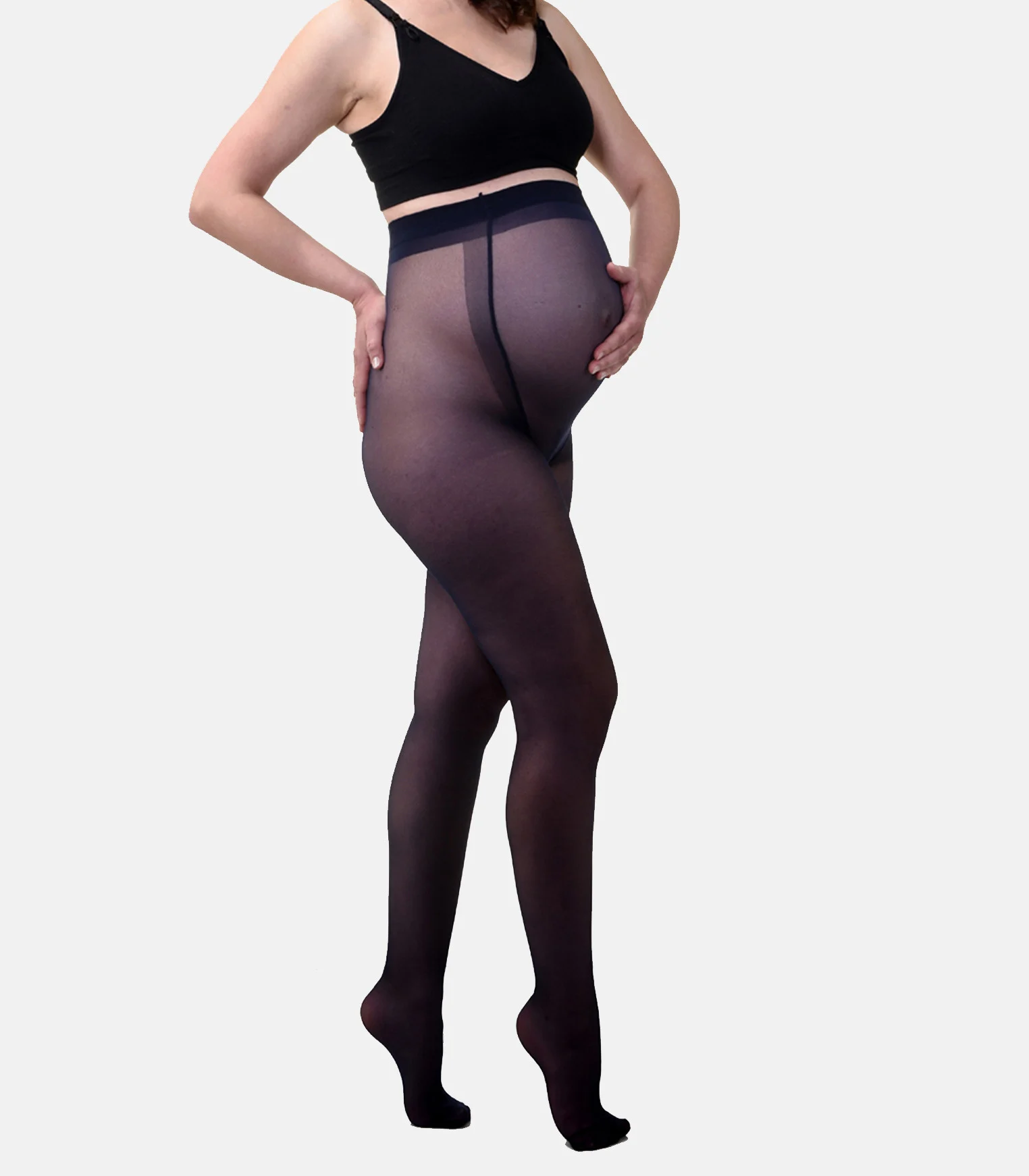 Collants de grossesse transparant confortables 20den | Bleu