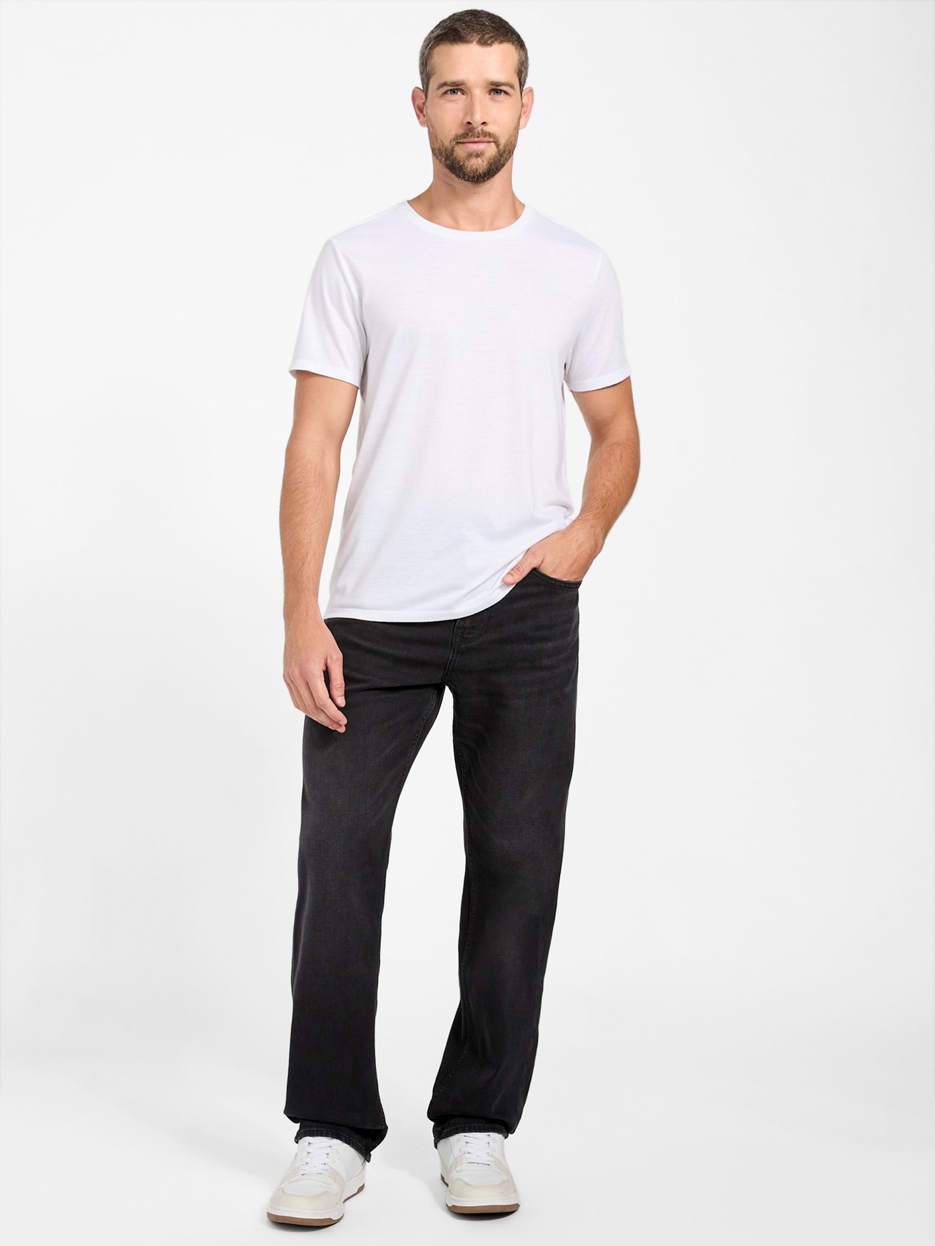 Calça jeans reta Eco Mason de corte regular