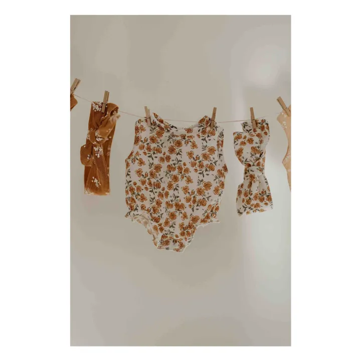 Bonjour Little Barboteuse et Headband pour Poupée Coton Bio | Ecru