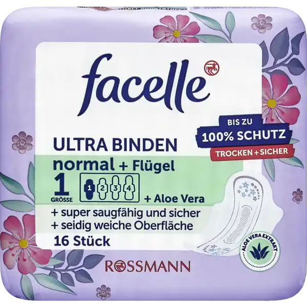 Ultra Binden normal + Flügel + Aloe Vera