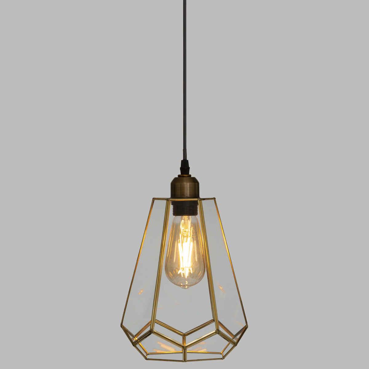 SUSPENSION VERRE ULI DORE D.20CM