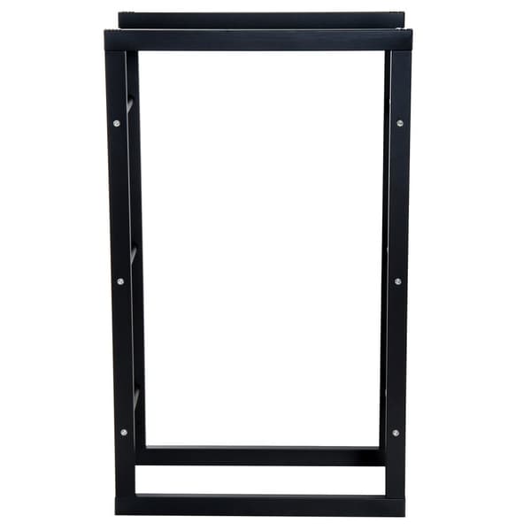 Vedstativ Vedstativ Vedstativ Vedstativ Vedholder 100Kg Stål Svart L60 X B25 X H100 Cm