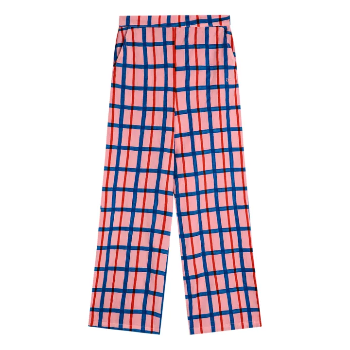 Bobo Choses Pantalon Carreaux Coton et Lin - Collection Femme  | Rose