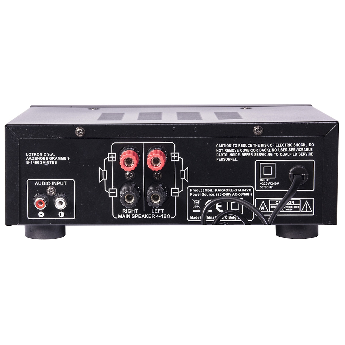 Karaokeanlegg m. Bluetooth og ekko, 2 x 75W
