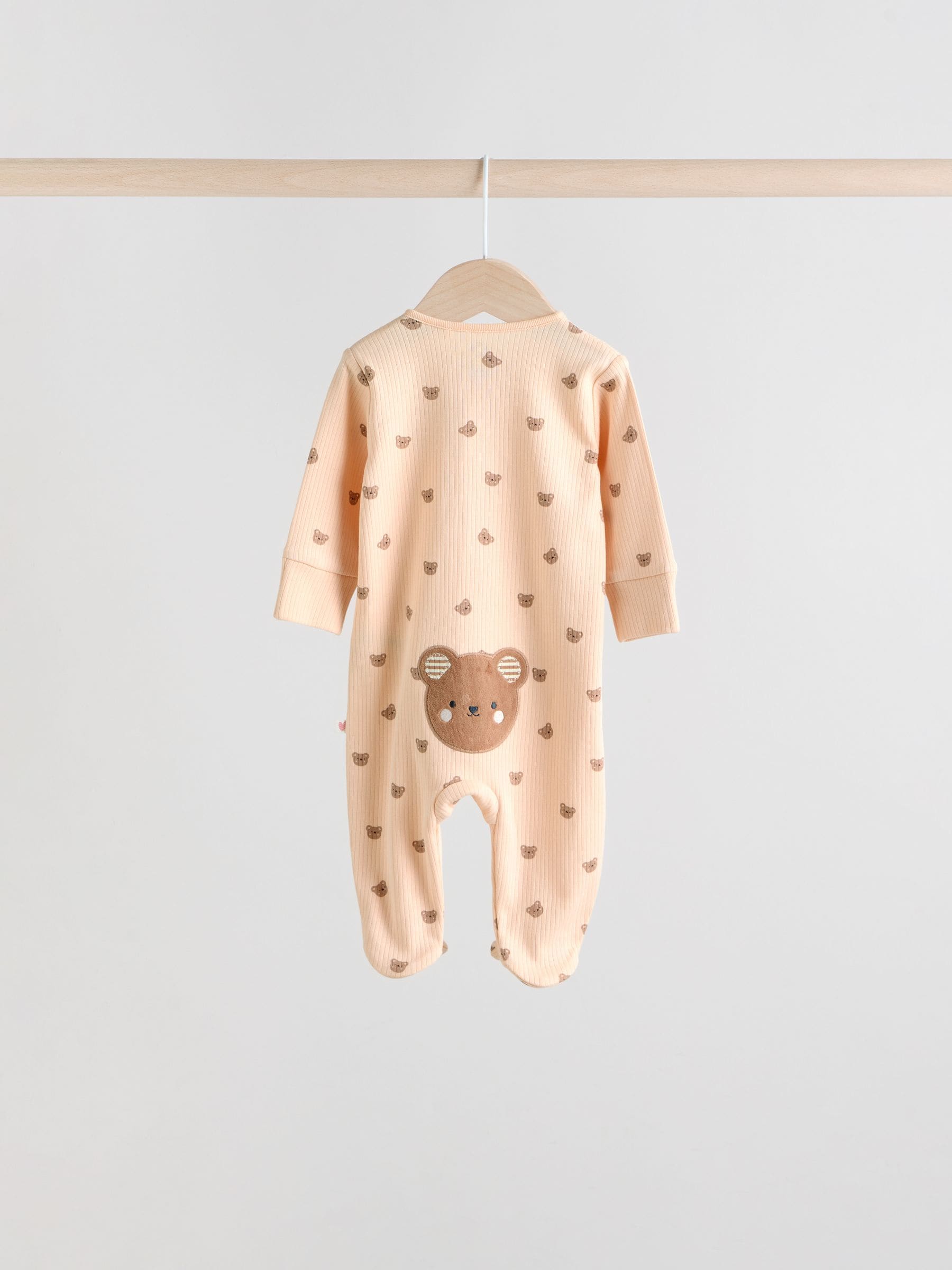 Bruin - 4 Pack Baby-pyjama's met tweewegrits (0mnd -2jr)