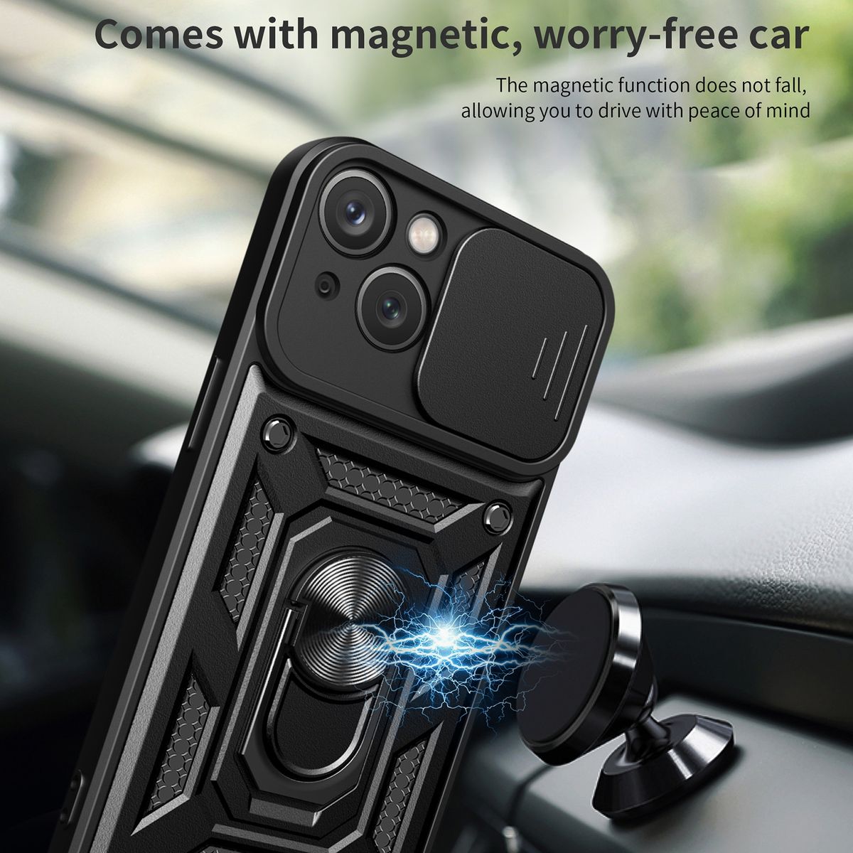 Hülle Handy Schutz für Apple iPhone 15 Plus Kamera Case Cover Tasche Etui Bumper