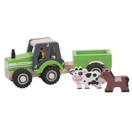 New Classic Toys Traktor mit Anhänger und Tieren