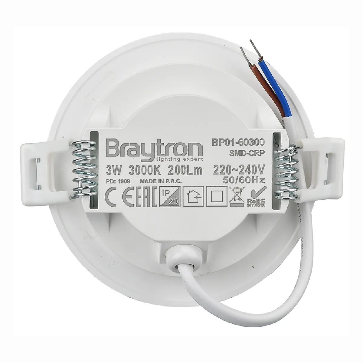 Braytron Spot LED extra plat 3W - 3000K