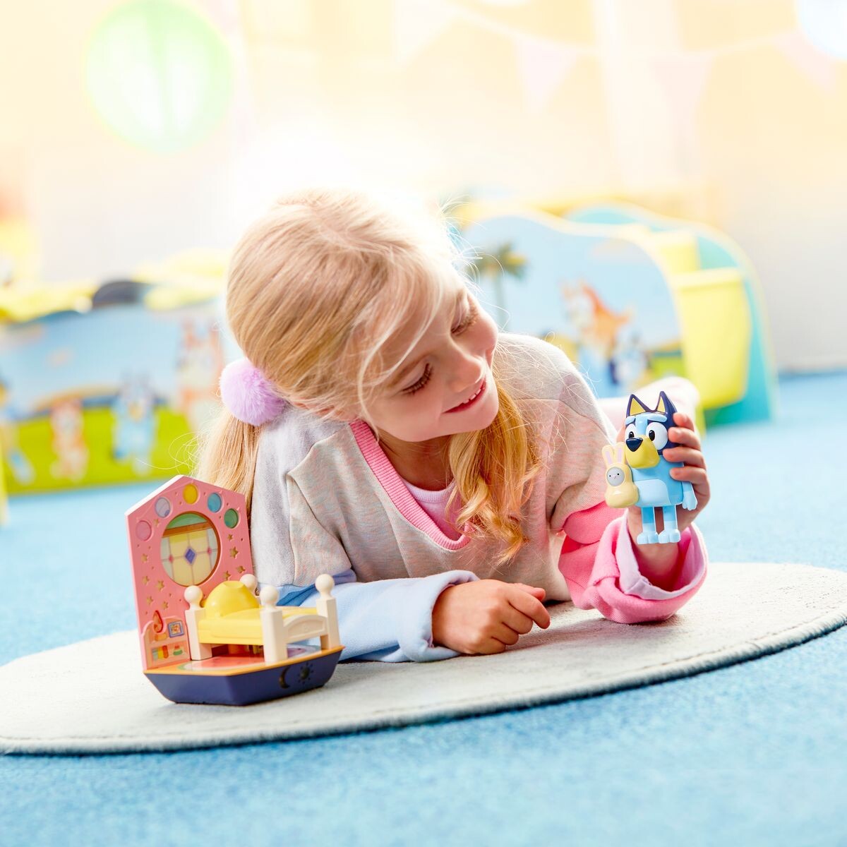 Goglow - Bluey 2-I-1 Natlampe Og Lommelygte - 14 CM