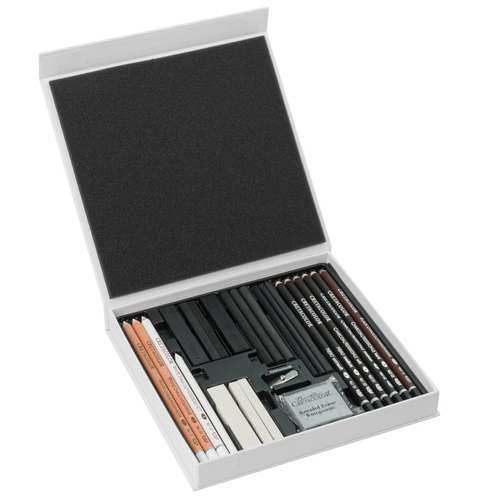 CRETACOLOR® Zeichen- und Skizzierset, Black & White Box