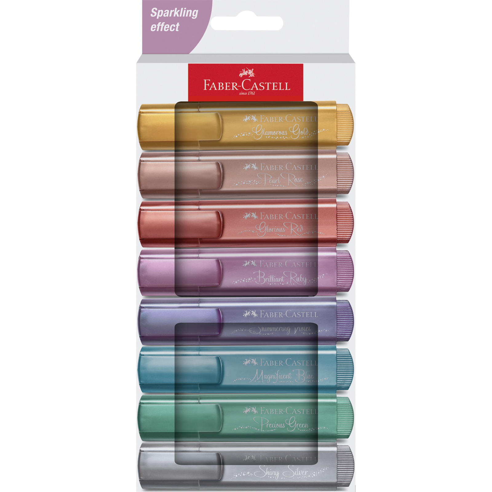 Faber-Castell Textliner Metallic, 8 Stück