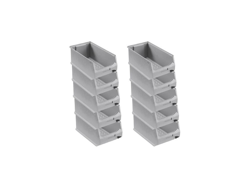 PROREGAL Grijze opbergdoos 4,0 HxBxD 15 x 20 x 35 cm 7,2 liter opbergdoos opbergdoos assortiment sorteerbak