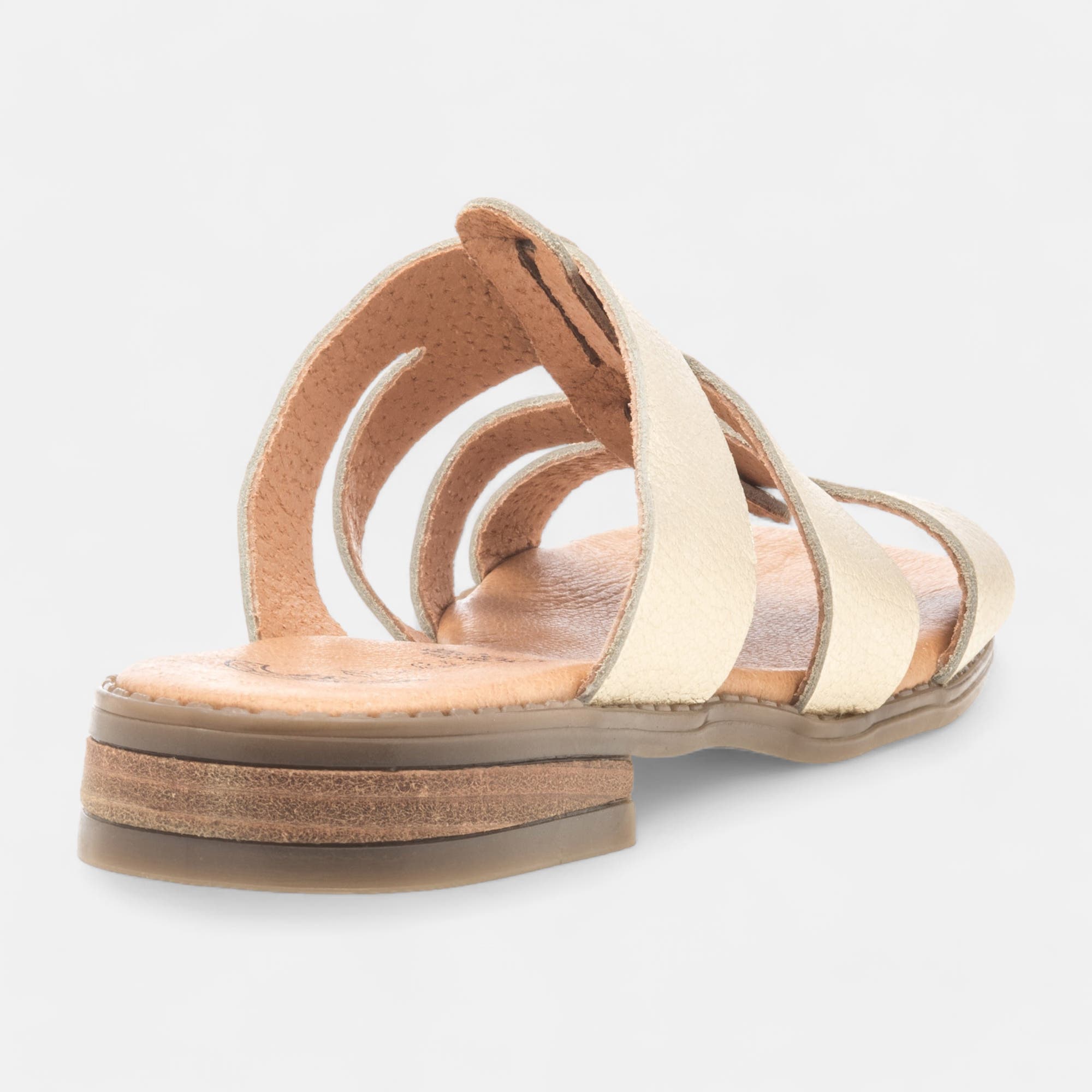 Mules Femme en cuir bronze