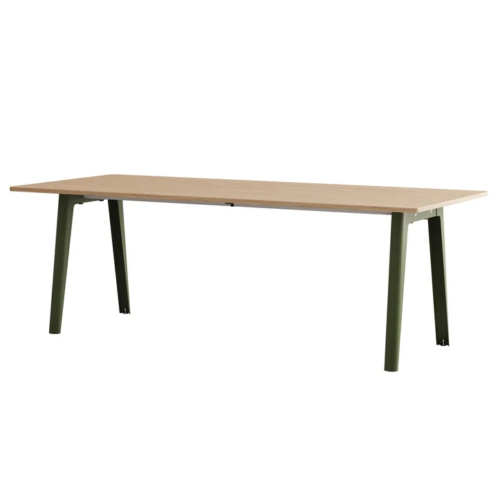 TipToe - NEW MODERN Esstisch 95 x 220 cm, Eiche / rosemary green