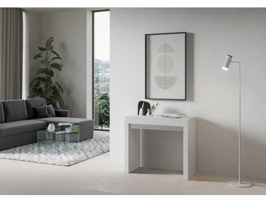 ITAMOBY - Console extensible roxell 90x40/300cm frêne blanc
