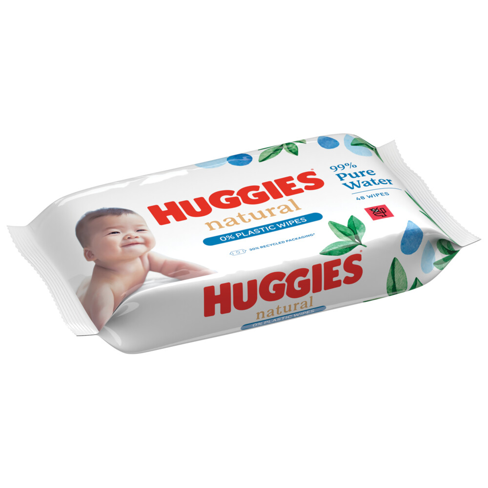 12x Huggies Billendoekjes Natural 0% plastic12x48=576 stuks