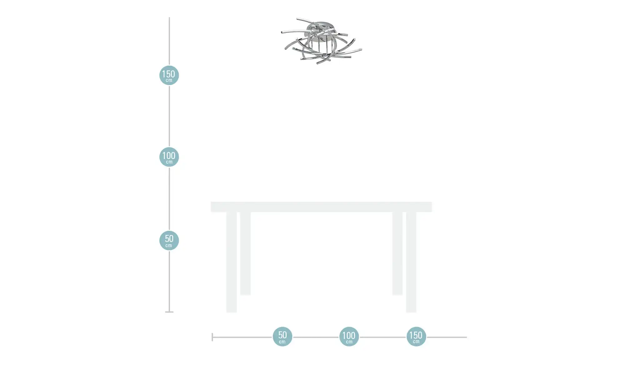 Meisterleuchten LED-Deckenleuchte, chrom