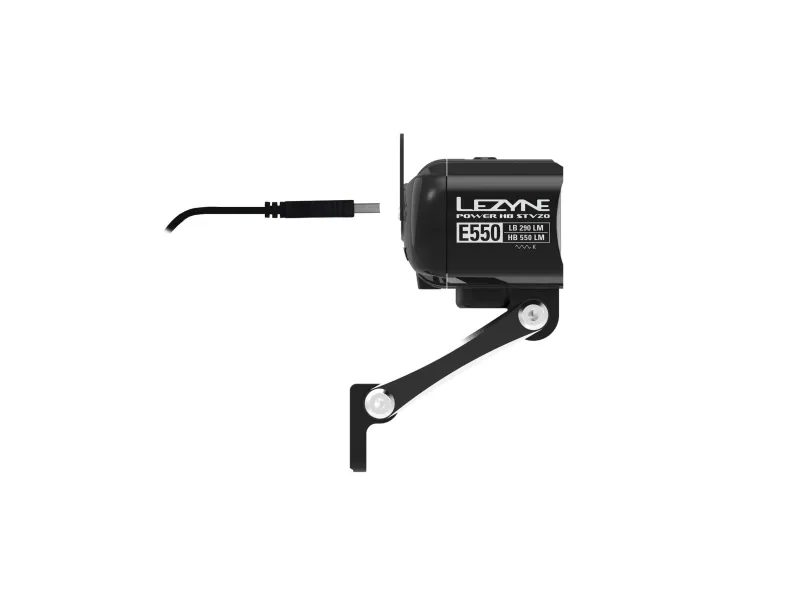 Lezyne HB StVZO E550, Forlys, Sort, Aluminium, LED, Hvid, 550 lm