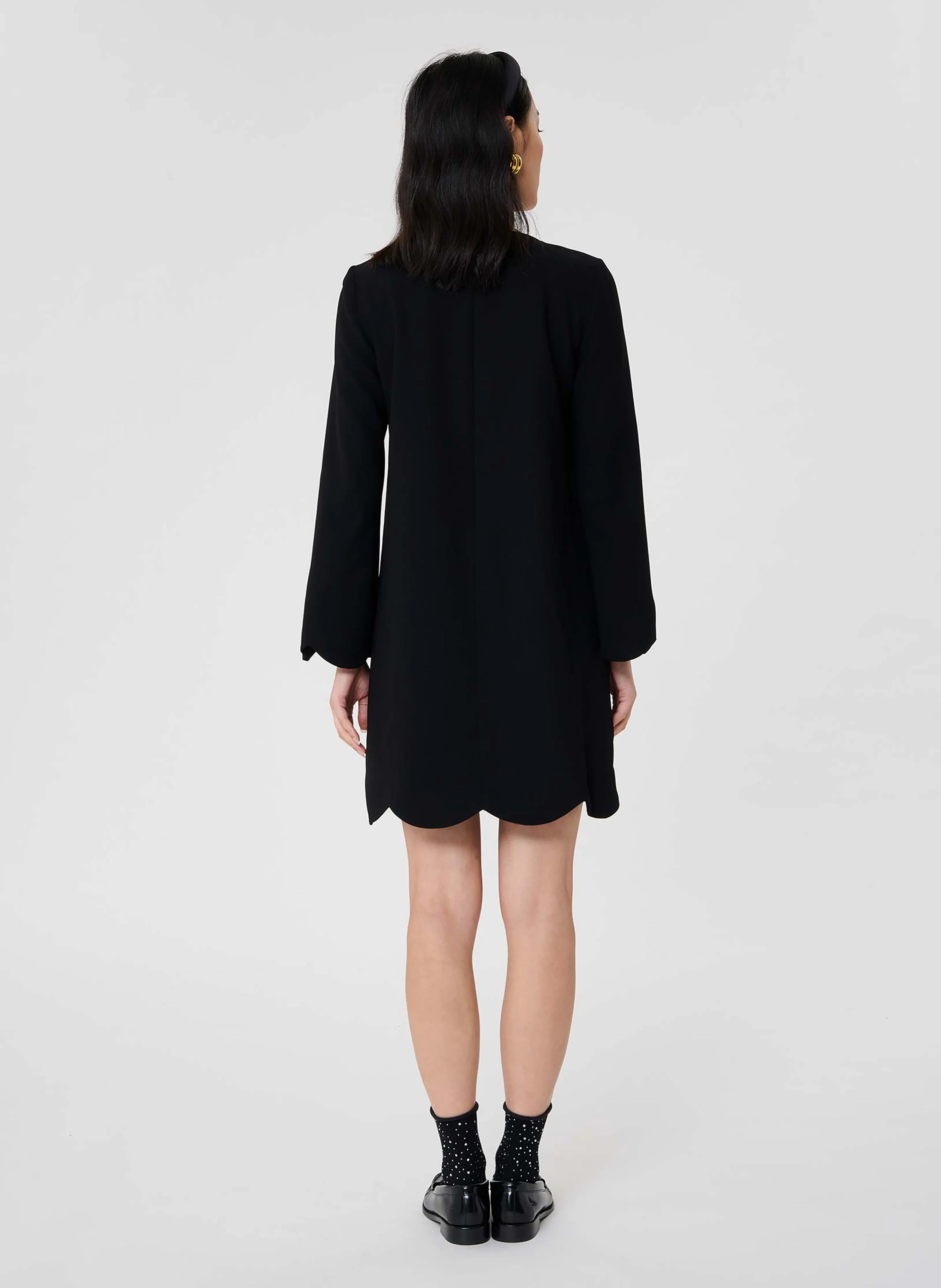 RUODA - Robe courte trapèze| Noir