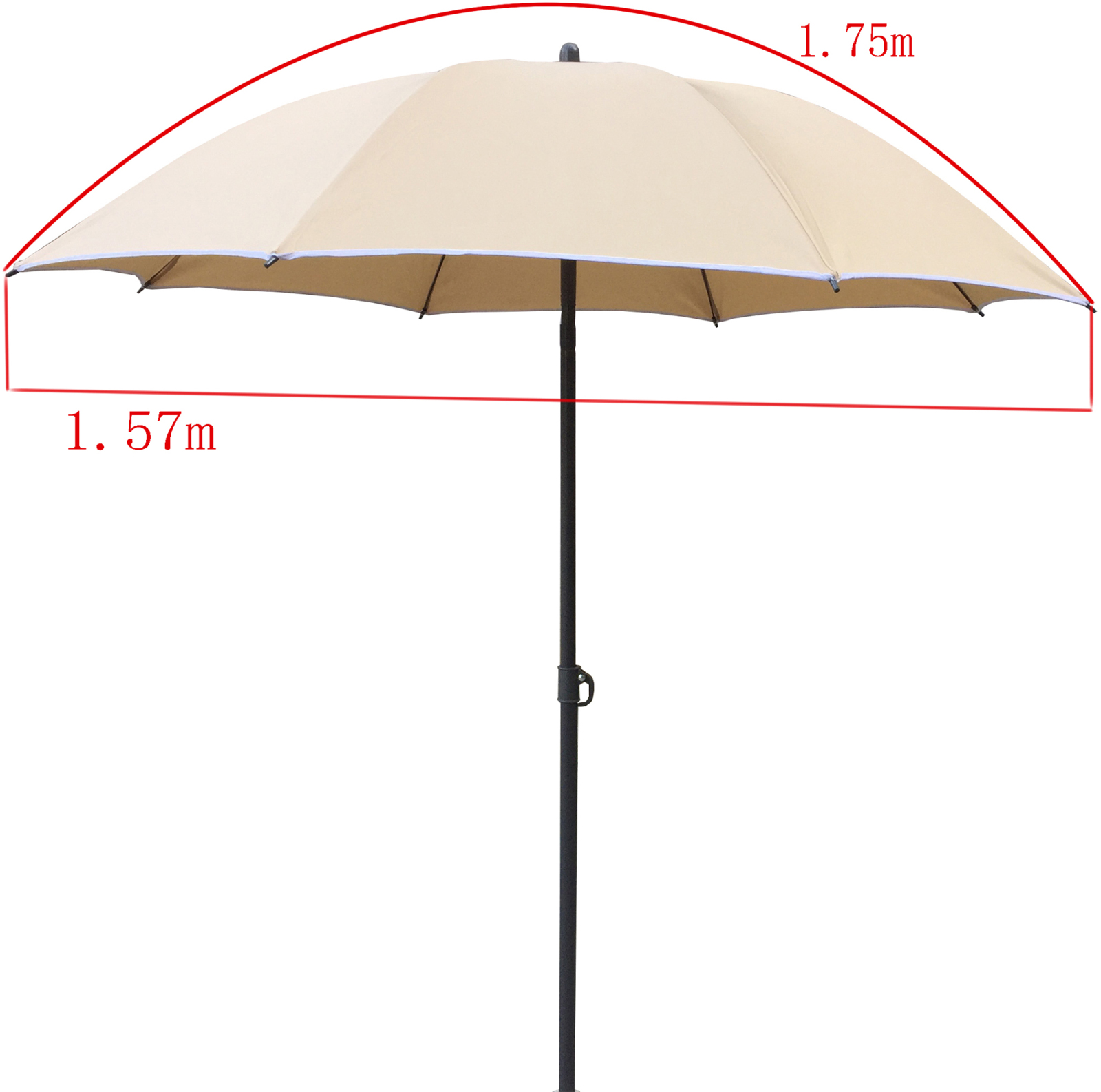 Sonnenschirm - anthrazit - Ø 157 cm