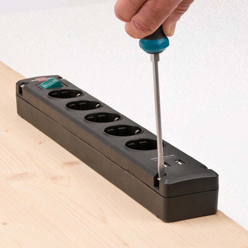 Brennenstuhl Bremounta 5-voudig USB zwart