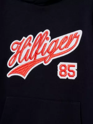 Moletom com capuz e logo Varsity Script