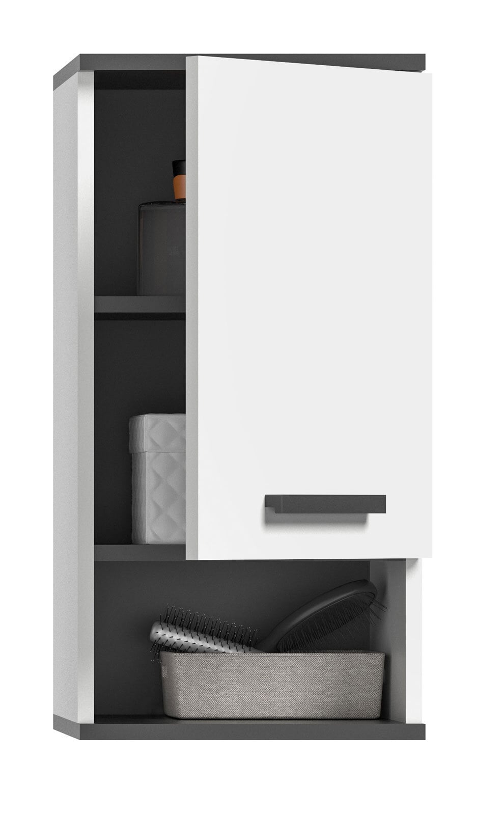 Bad Hängeschrank ROCKET 34 x 60 cm weiß/ anthrazit