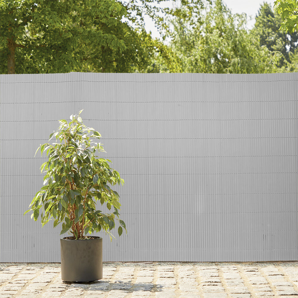 Canisse double face occultation modérée PVC grise 300xH100cm