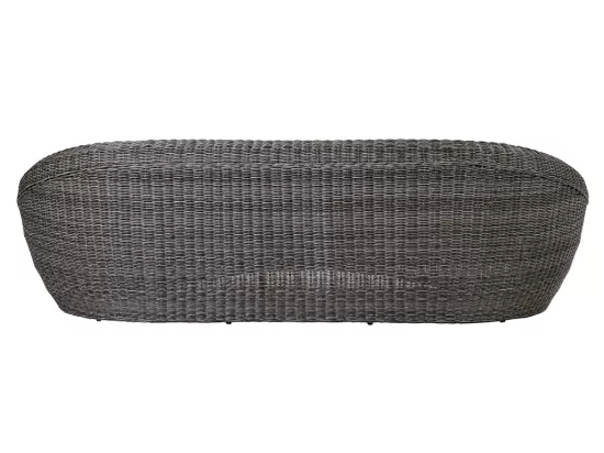 Salon de jardin en résine tressée gris : canapé, 2 fauteuils et table basse - WHITEHEAVEN de MYLIA
