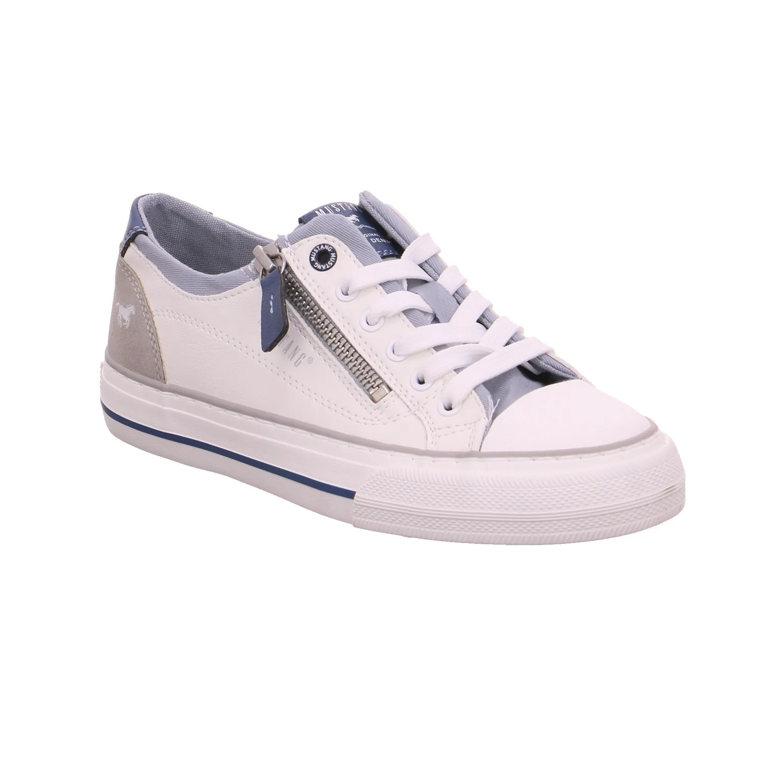 MUSTANG Sneaker Weiss Lederimitat