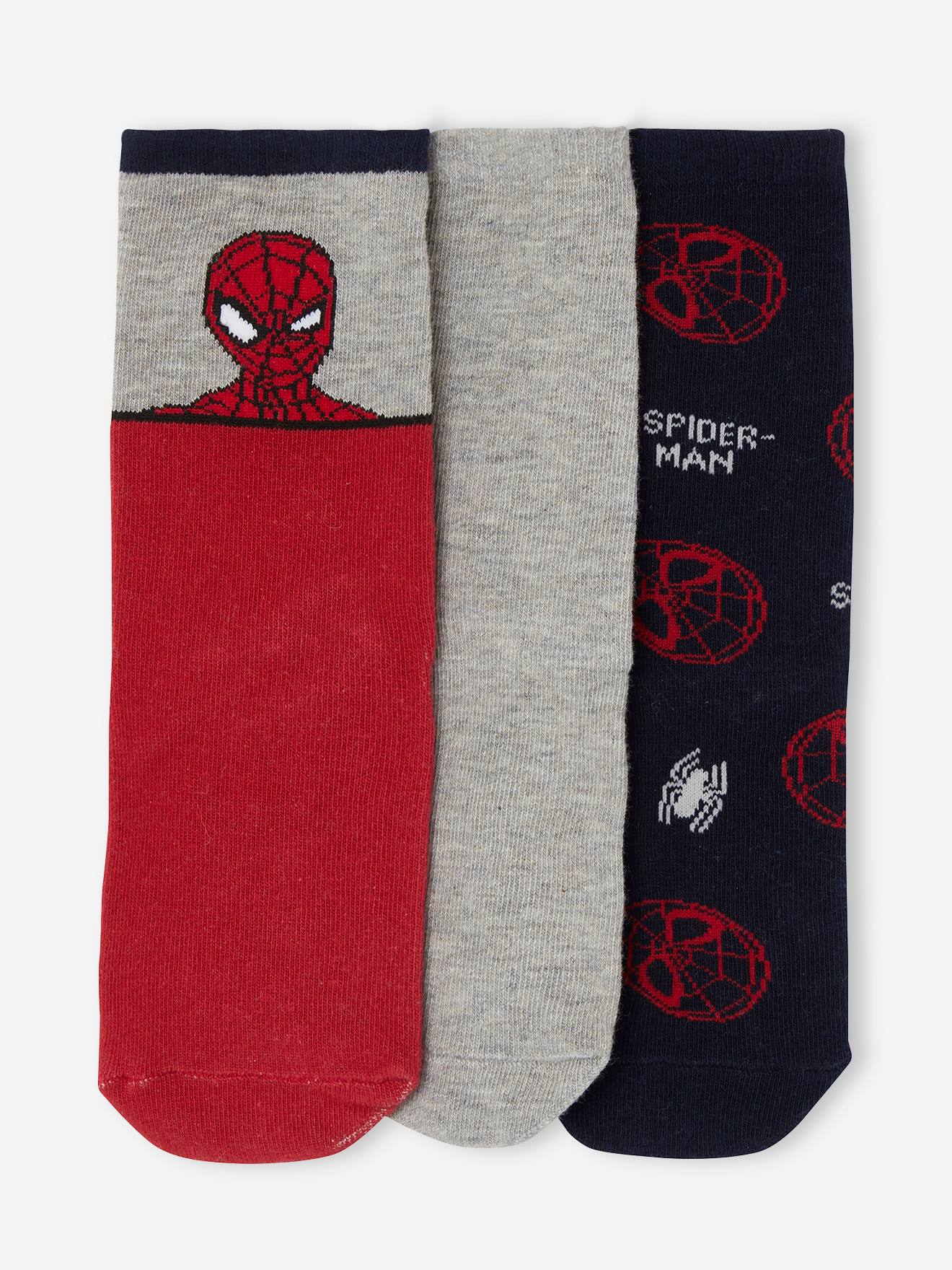 Pacote com 3 pares de meias Marvel® Homem-Aranha para meninos, vermelhas